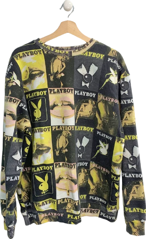 Punk SweatshirtsMissguided Multicolour Playboy Graphic Sweatshirt UK 8