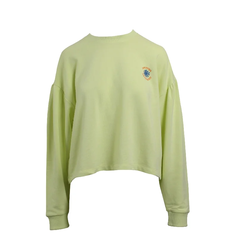 Polyester HoodiesOpening Ceremony Dropped Shoulder Logo Sweatshirt - Yellow