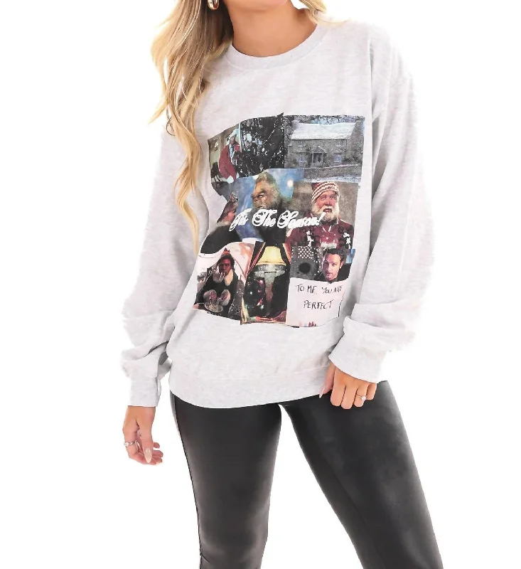 Artist HoodiesTis The Season Sweatshirt In Grey