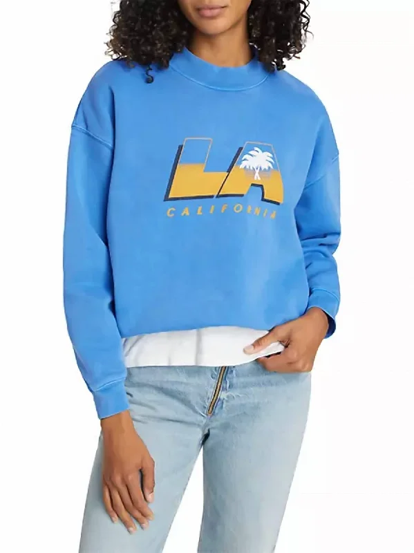 Punk SweatshirtsVintage La Sweatshirt In Washed Bright Blue