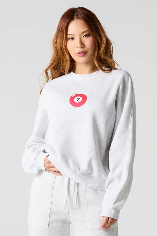 Logo Hoodies7 Pool Ball Graphic Fleece Sweatshirt