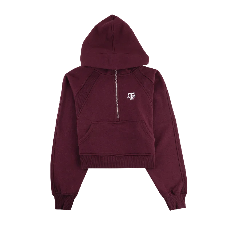 Minimalist SweatshirtsTexas A&M Collegiate Outfitters Maroon Half Zip Hoodie