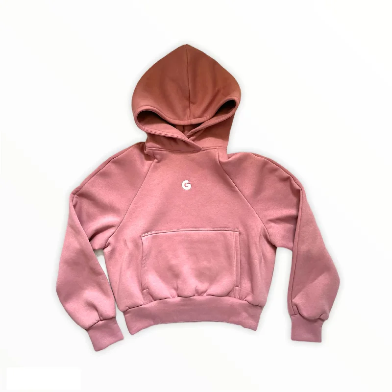 Leather-Paneled SweatshirtsTHE RAGLAN HOODY // old pink