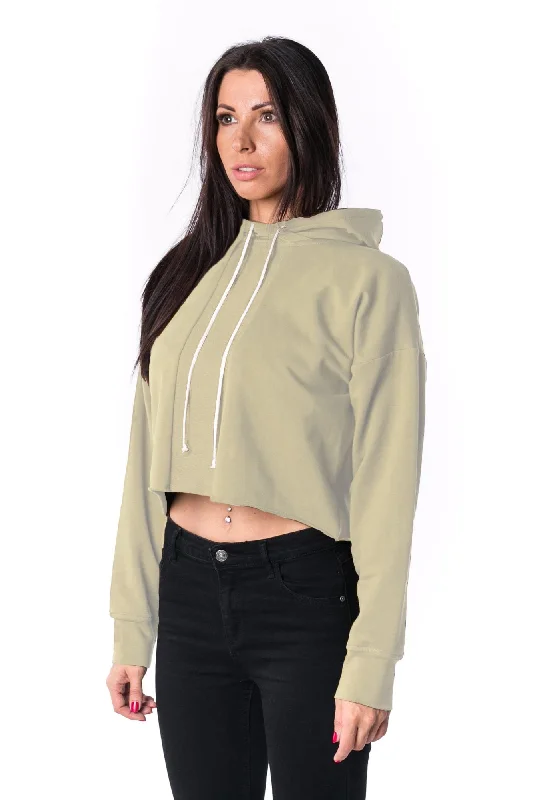 Fitted SweatshirtsThe Woman Panelled Cropped Hoody 17 // creme