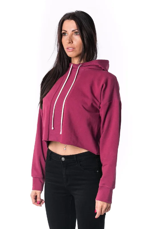 Sherpa-Lined HoodiesThe Woman Panelled Cropped Hoody 17 // fuksie