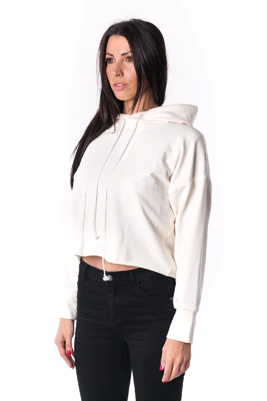 Tie-Dye HoodiesThe Woman Panelled Cropped Hoody 17 // pearl