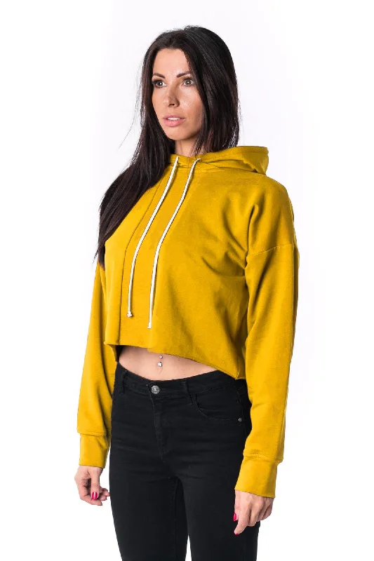 Camo HoodiesThe Woman Panelled Cropped Hoody 17 // yellow