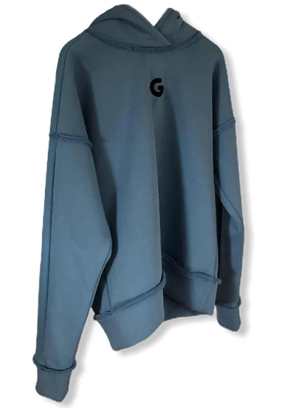 Leather-Paneled SweatshirtsTheG Fresh Oversize Hoody // ocelot blue