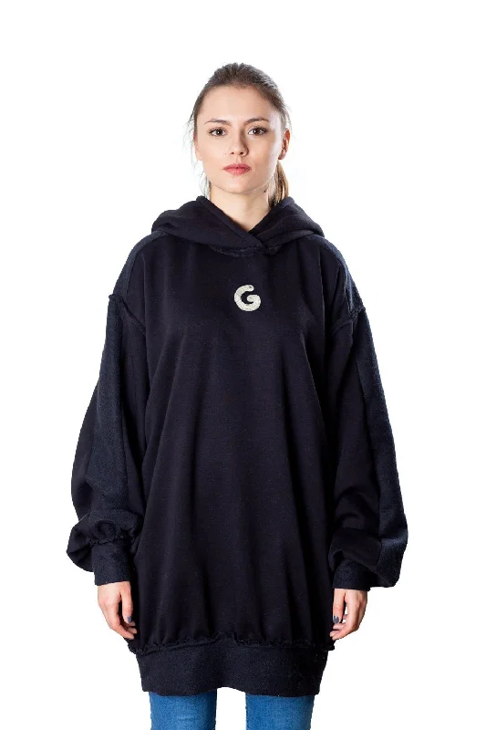 Studded SweatshirtsTheG Fresh Oversize Hoody Woman // black