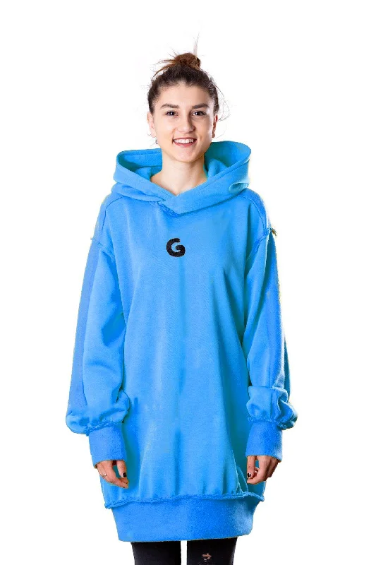 Skateboard SweatshirtsTheG Fresh Oversize Hoody Woman // blue