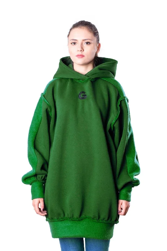 College SweatshirtsTheG Fresh Oversize Hoody Woman // green