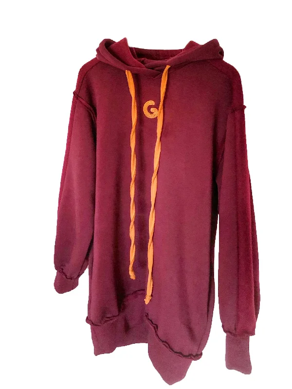 Painted HoodiesTheG Fresh Oversize Hoody Woman // merlot-orange