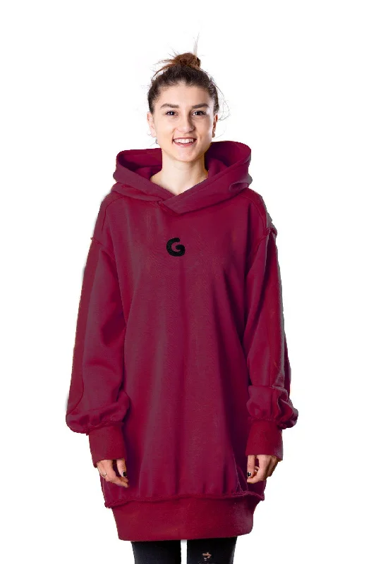 Ski SweatshirtsTheG Fresh Oversize Hoody Woman // merlot