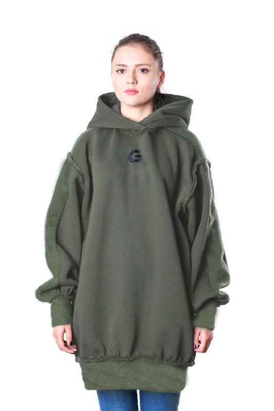 Festival SweatshirtsTheG Fresh Oversize Hoody Woman // military green