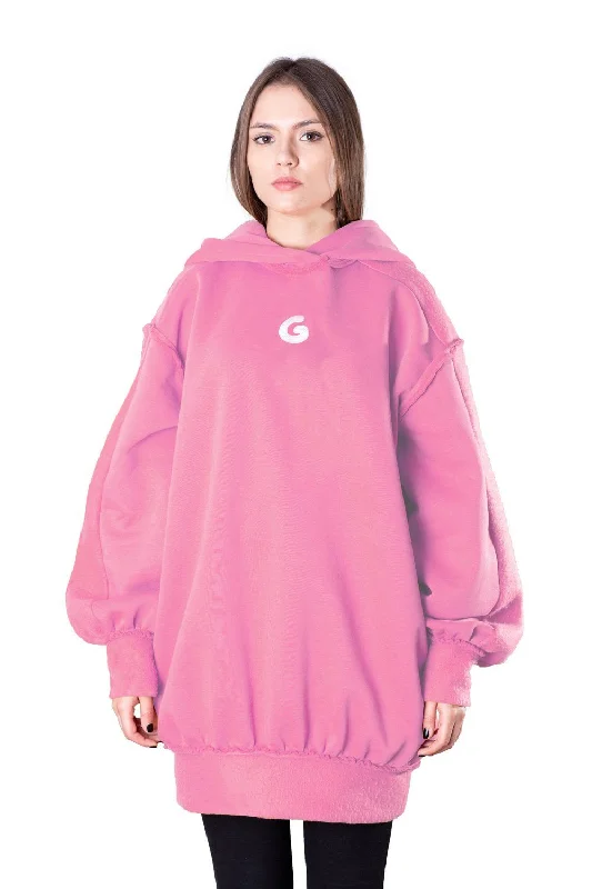 Rainproof HoodiesTheG Fresh Oversize Hoody Woman // pink