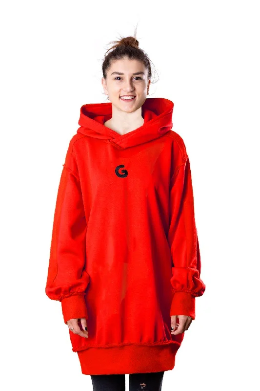 Thermal HoodiesTheG Fresh Oversize Hoody Woman // red