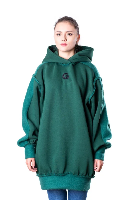 Limited Edition HoodiesTheG Fresh Oversize Hoody Woman // smaragd