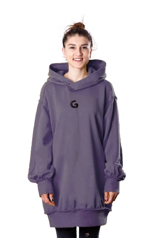 Kangaroo Pocket SweatshirtsTheG Fresh Oversize Hoody Woman // violet