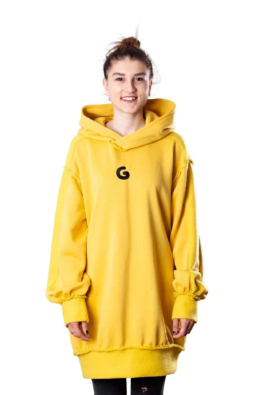 Hemp SweatshirtsTheG Fresh Oversize Hoody Woman // yellow