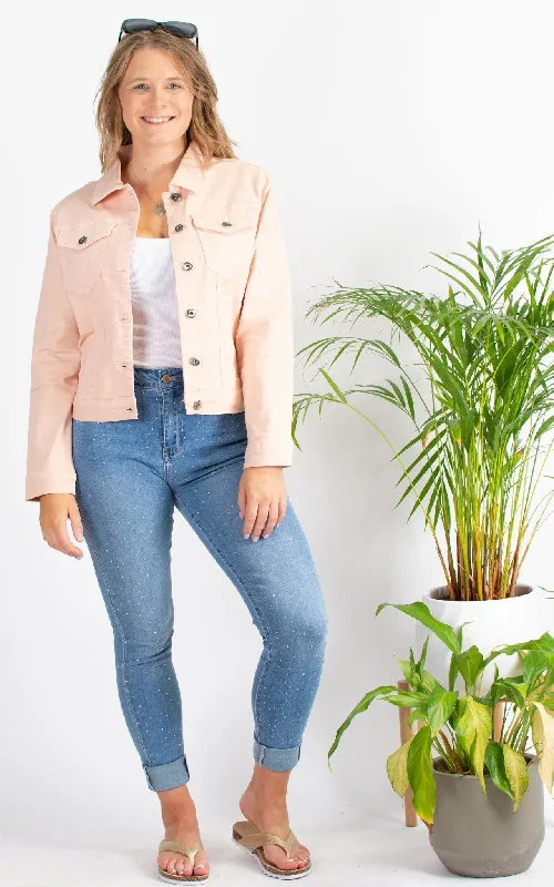 Denim long skirtDenim Jacket | Baby Pink