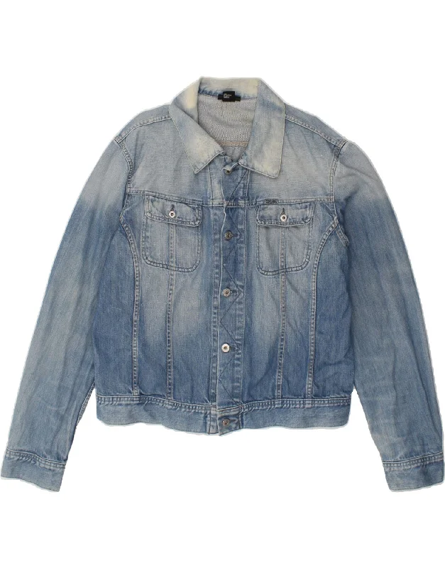 AG JeansDIESEL Womens Crop Denim Jacket UK 20 2XL Blue Cotton