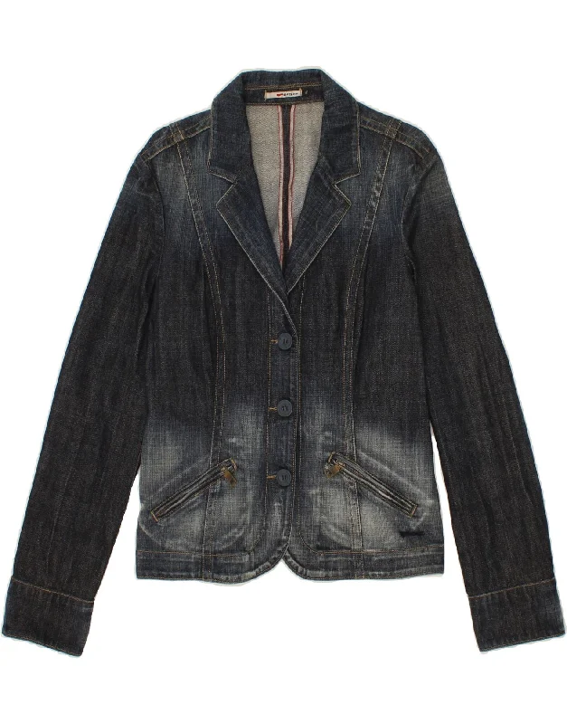 Denim with high heelsGAS Womens Denim Jacket UK 18 XL Navy Blue Cotton