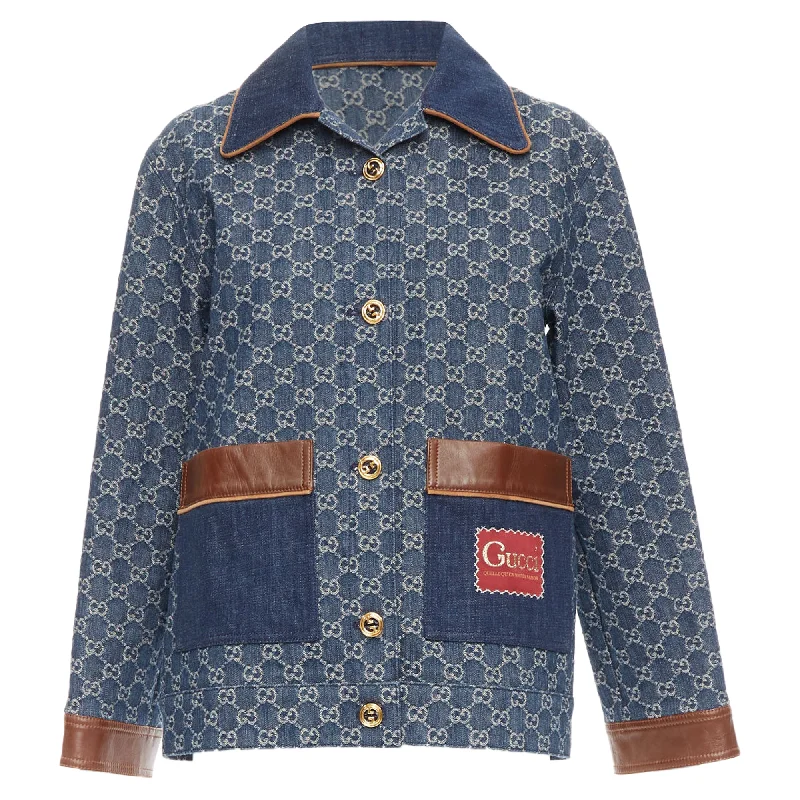 Cowboy festivalGucci Epilogue Washed Organic Denim GG Monogram Coat