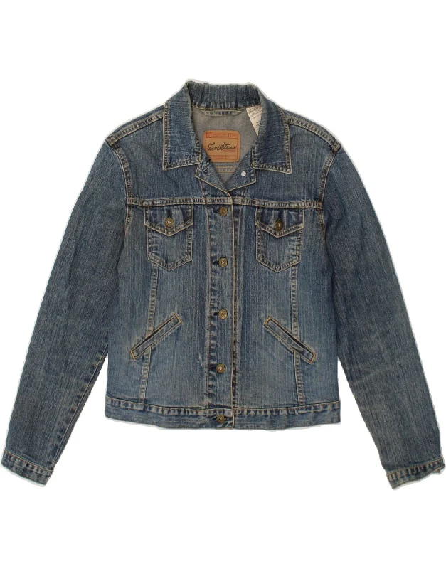 Sports denimLEVI'S Womens Denim Jacket US 8/10 Medium Blue Cotton