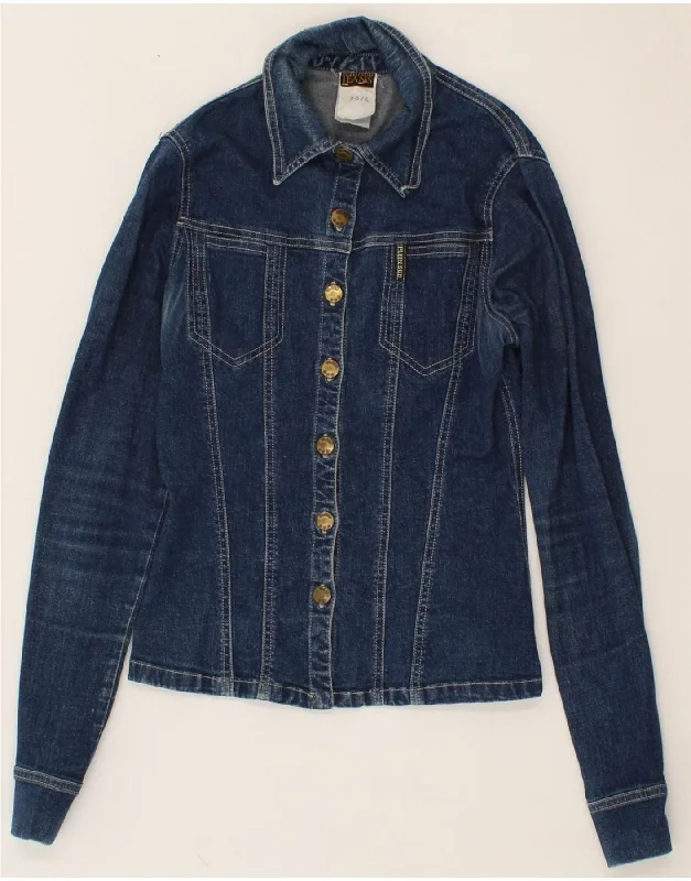 Denim long skirtPLEIN SUD Womens Denim Jacket EU 38 Medium Navy Blue