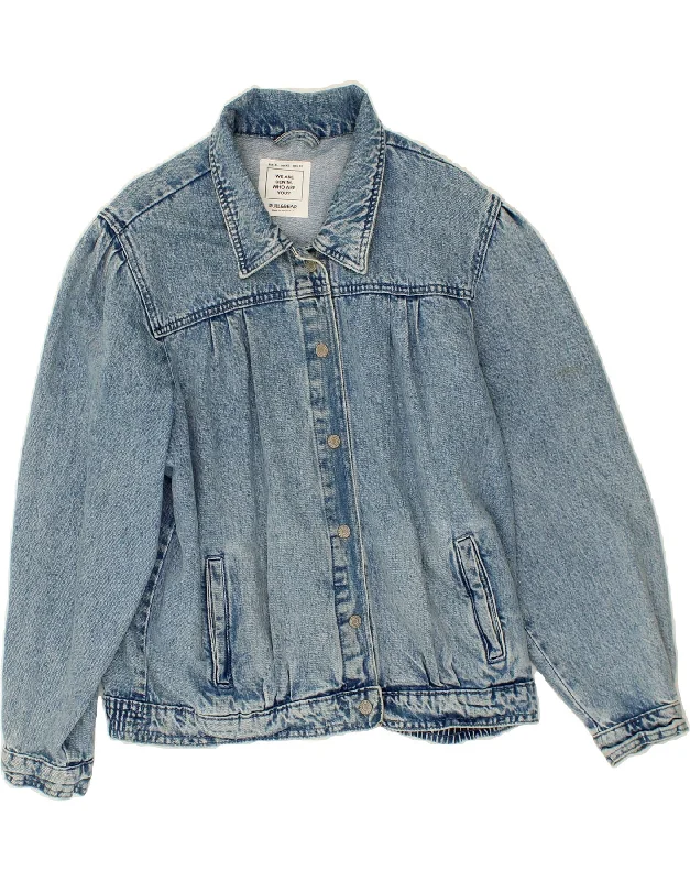 Cowboy historyPULL & BEAR Womens Denim Jacket UK 18 XL Blue Cotton