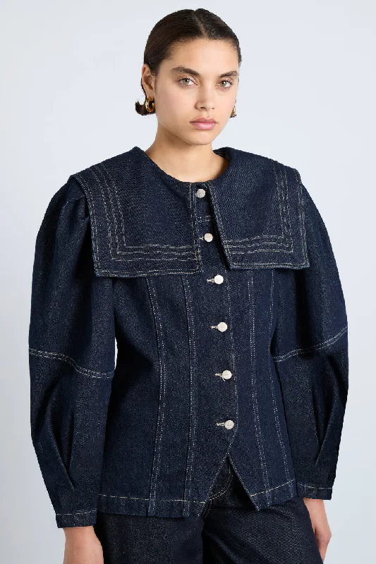 Denim windbreakersailor denim jacket - dark indigo