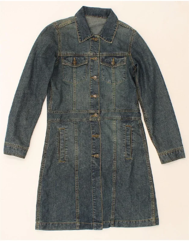 Ralph LaurenVINTAGE Womens Longline Denim Jacket UK 12 Medium Blue