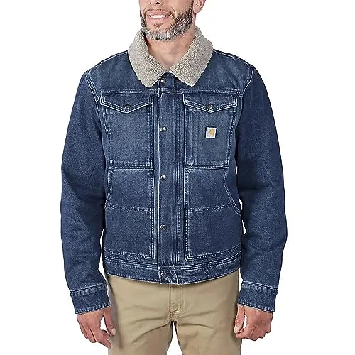 Cowboy jewelryCarhartt 106323 Men's Relaxed Fit Denim Sherpa-Lined Jacket