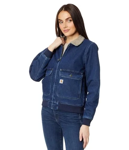 Cowboy hatCarhartt 105446 Women's Relaxed Fit Denim Sherpa-Lined Jacket