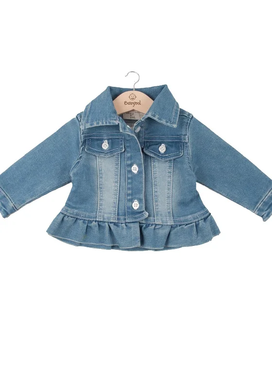 Denim jumpsuitMinibol Girl Frill Denim Jacket, Blue