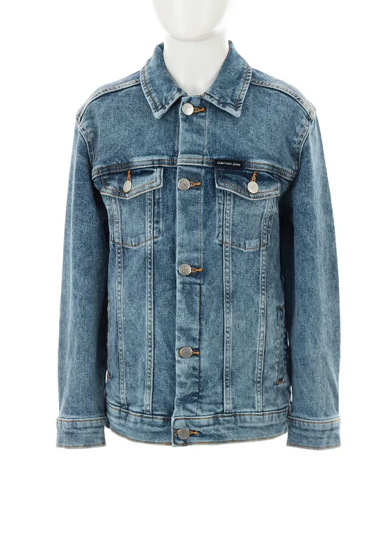 Denim high waistCalvin Klein Jeans Kids Denim Jacket, Light Blue