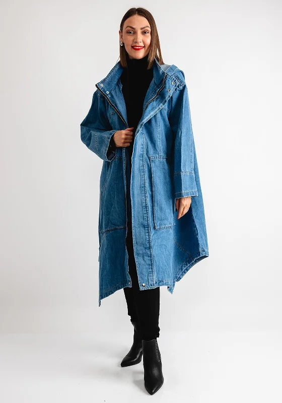 Bohemian denimSerafina Collection One Size Denim Coat, Blue Denim