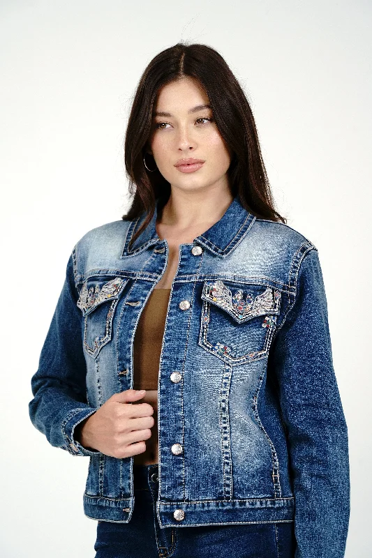 Citizens of HumanityWing / Horse Shoe Embroidery Med Blue Denim Jacket