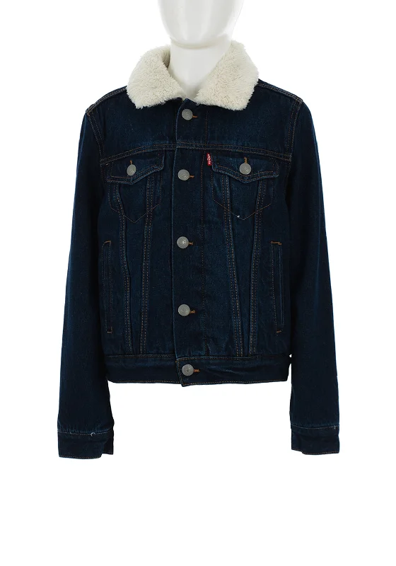 Denim tube topLevis Fur Inside Denim Jacket, Denim