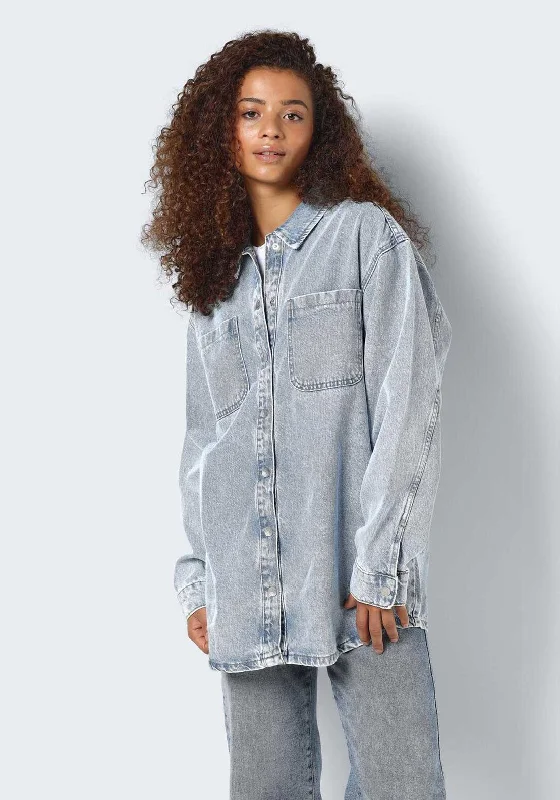 ZaraNoisy May Alva Denim Shacket, Light Blue Denim