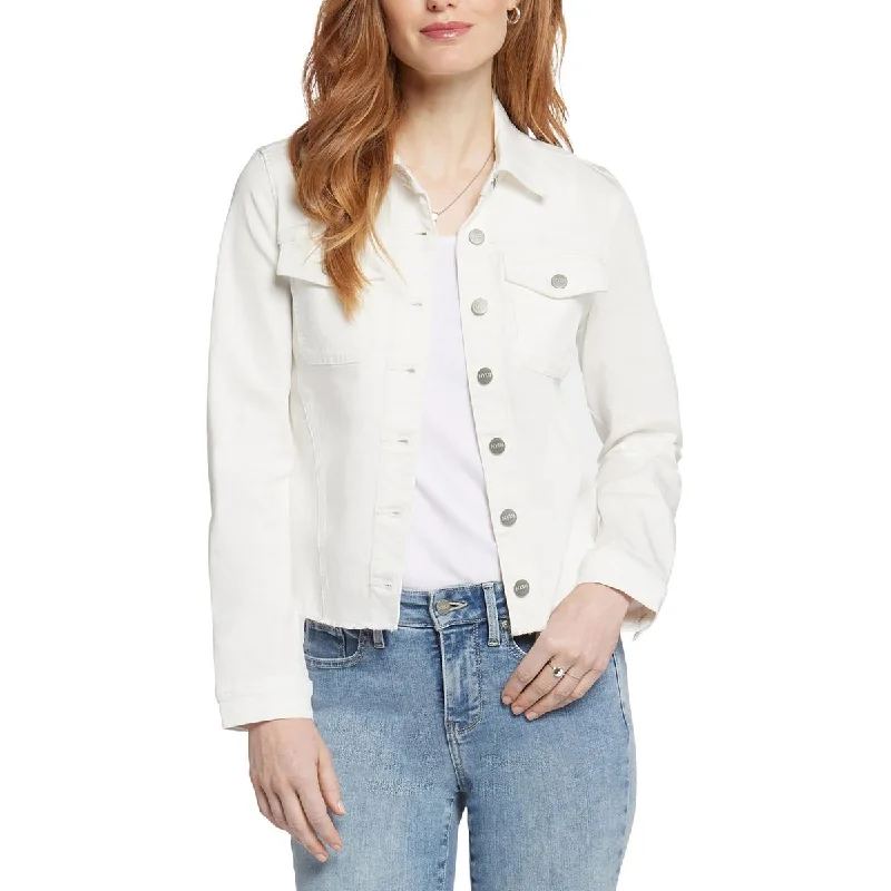 Ralph LaurenNYDJ Womens Frayed Hem Outerwear Denim Jacket