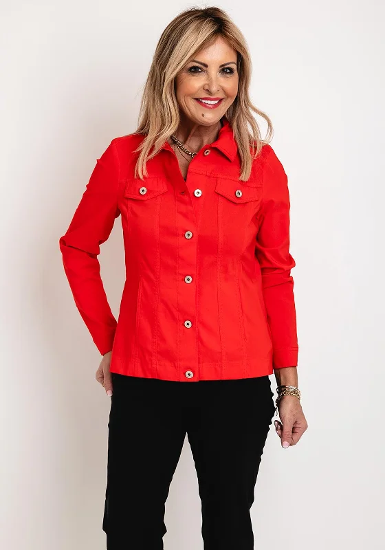 Denim holesRobell Happy Denim Effect Jacket, Red