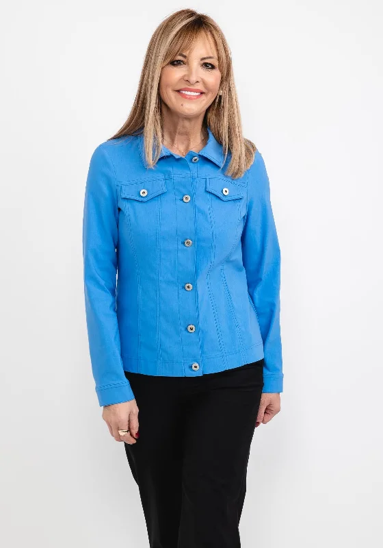 Cowboy artRobell Happy Denim Effect Jacket, Azure Blue