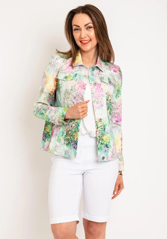 Cowboy legendRobell Happy Floral Garden Denim Jacket, Multi