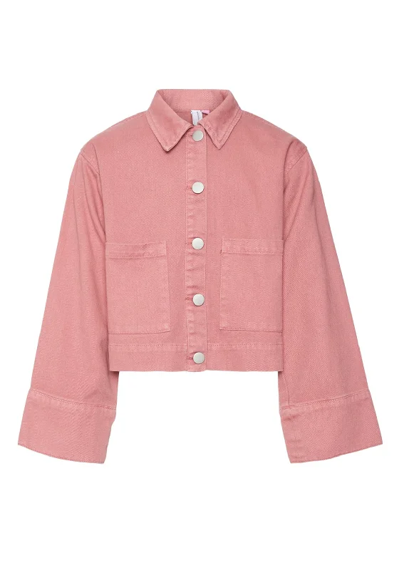 Denim dyeingVero Moda Girl Kitt Long Sleeve Denim Jacket, Mesa Rose