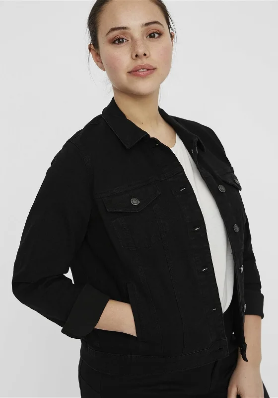 Denim patchworkVero Moda Curve Runa Slim Denim Jacket, Black