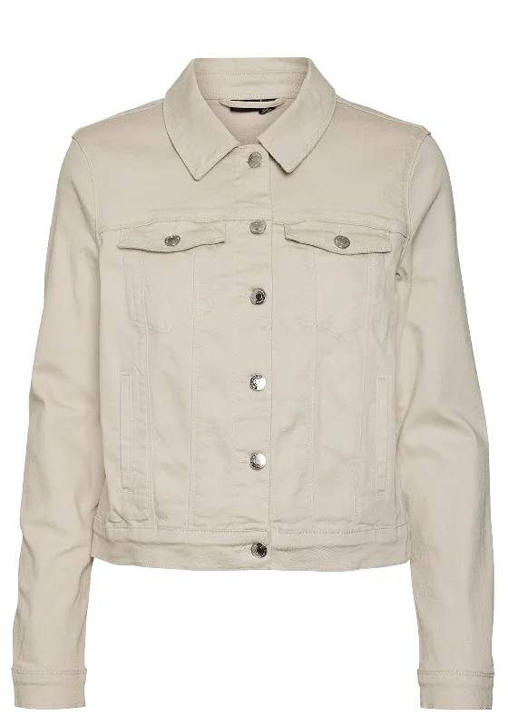 Cowboy beltVero Moda Wild Soya Short Denim Jacket, Pumice Stone