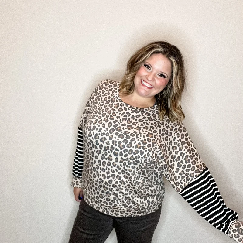 "Legit" Animal Print Long Sleeve Boxy Weekender