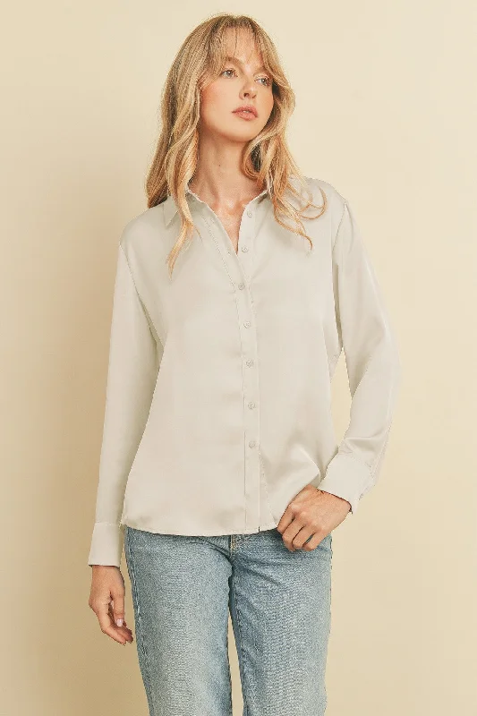 Making Memories Satin Long Sleeve Top