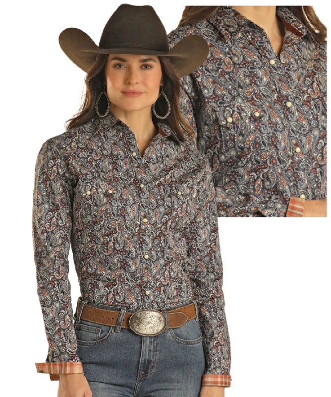 Panhandle - Ladies Long Sleeve Paisley Snap